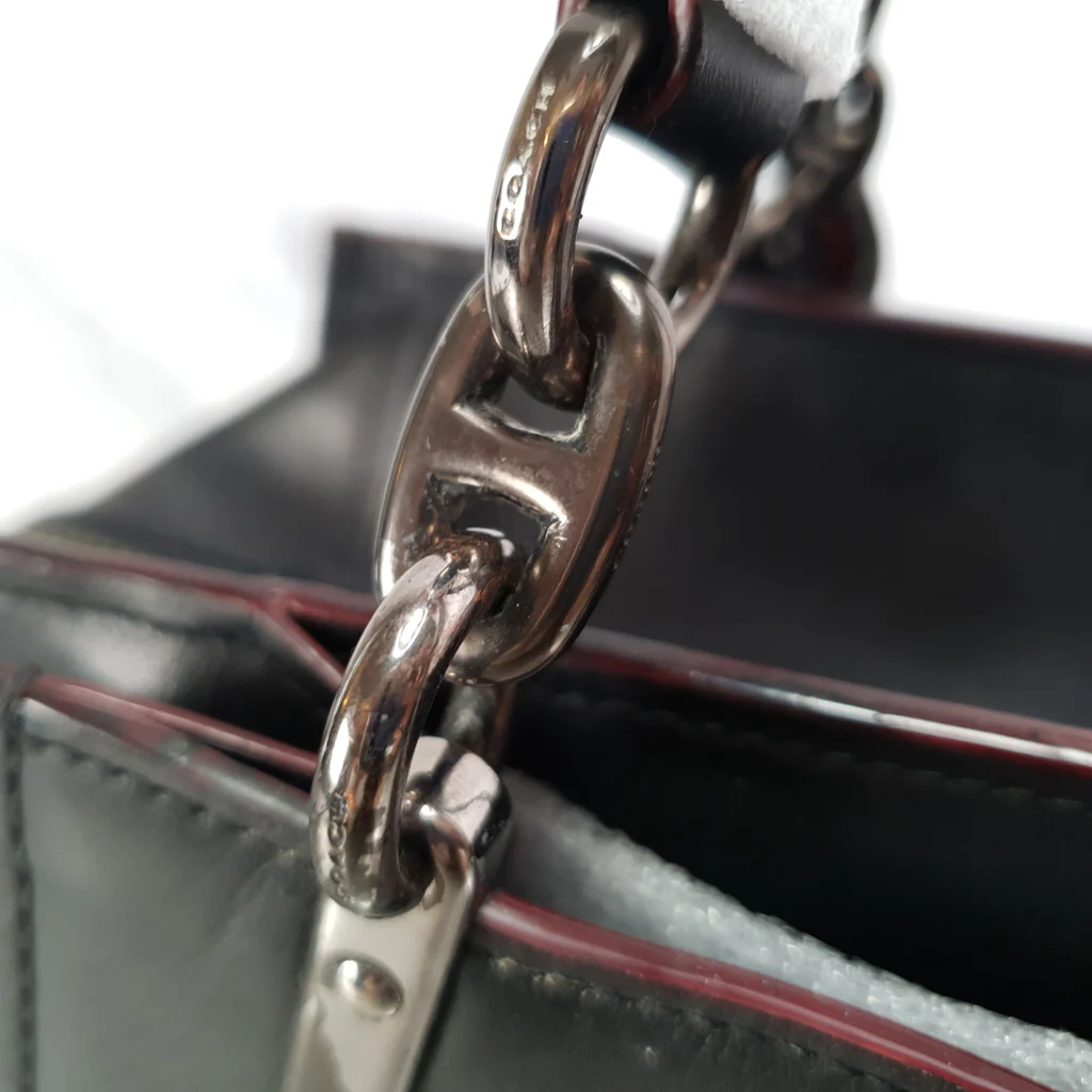 Rare Coach Dreamer in Black Smooth Leather With Genuine Snakeskin Patchwork Detail - Image 12