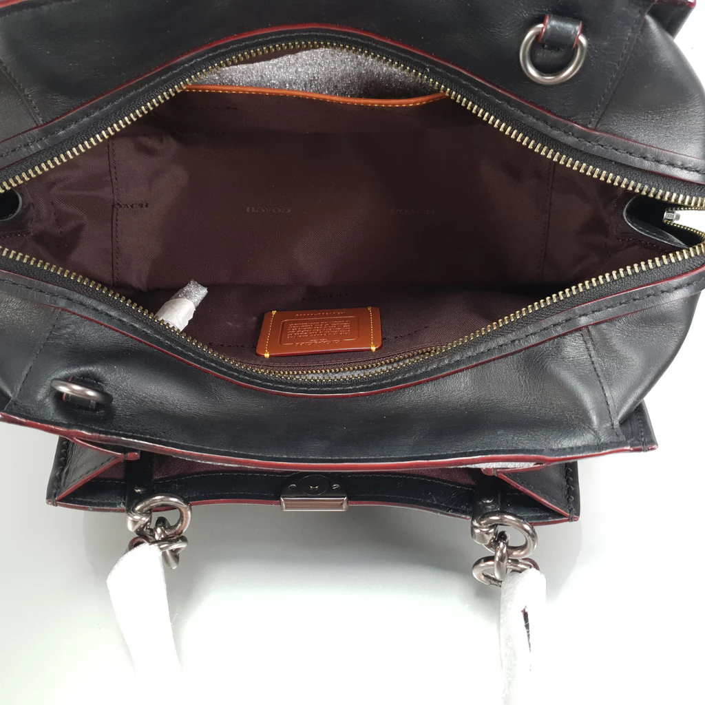 Rare Coach Dreamer in Black Smooth Leather With Genuine Snakeskin Patchwork Detail - Image 15