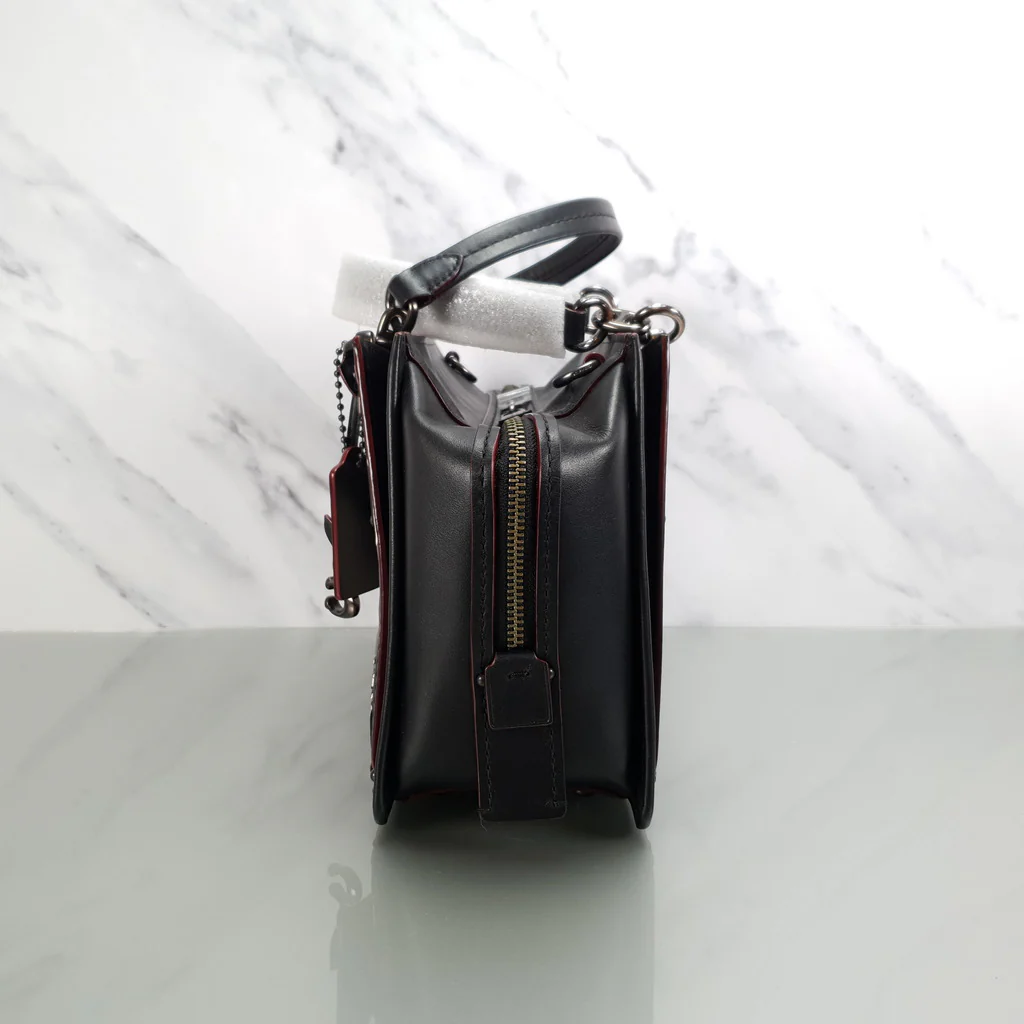 Rare Coach Dreamer in Black Smooth Leather With Genuine Snakeskin Patchwork Detail - Image 4
