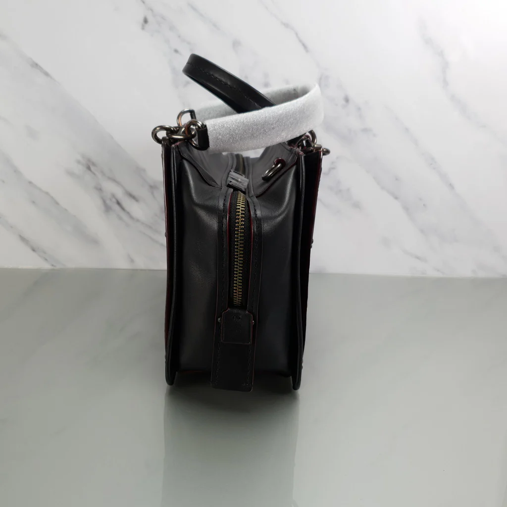 Rare Coach Dreamer in Black Smooth Leather With Genuine Snakeskin Patchwork Detail - Image 6