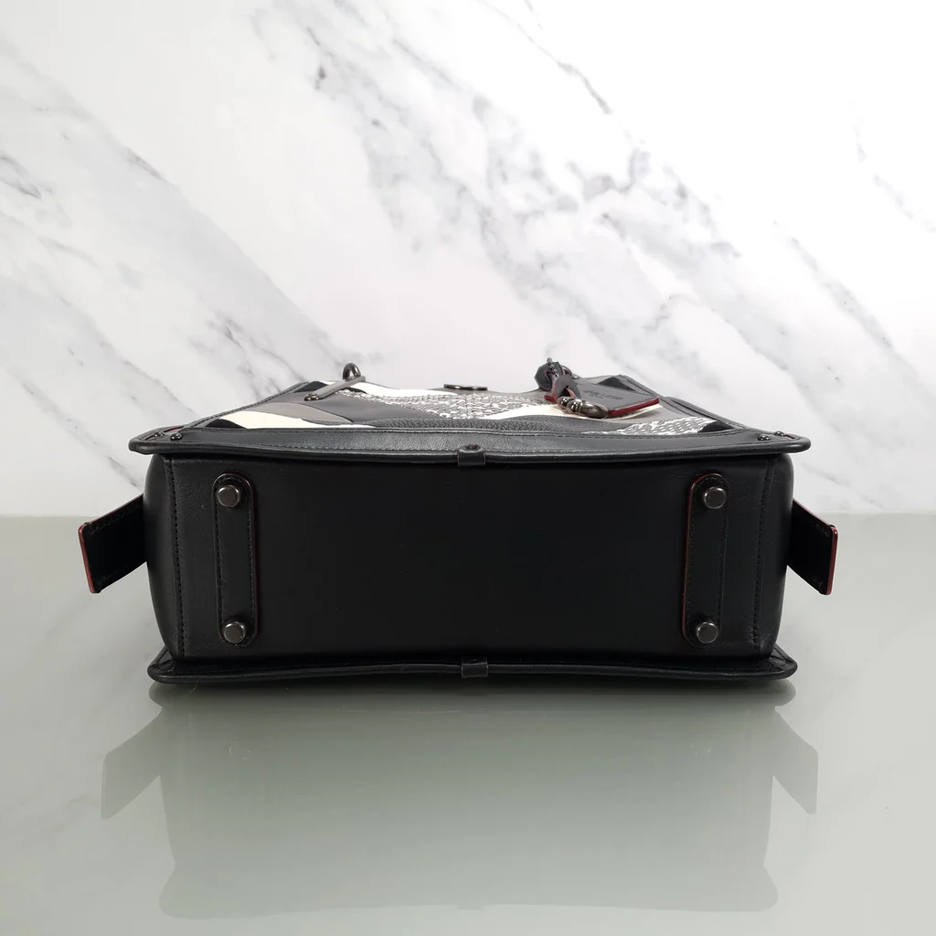 Rare Coach Dreamer in Black Smooth Leather With Genuine Snakeskin Patchwork Detail - Image 8