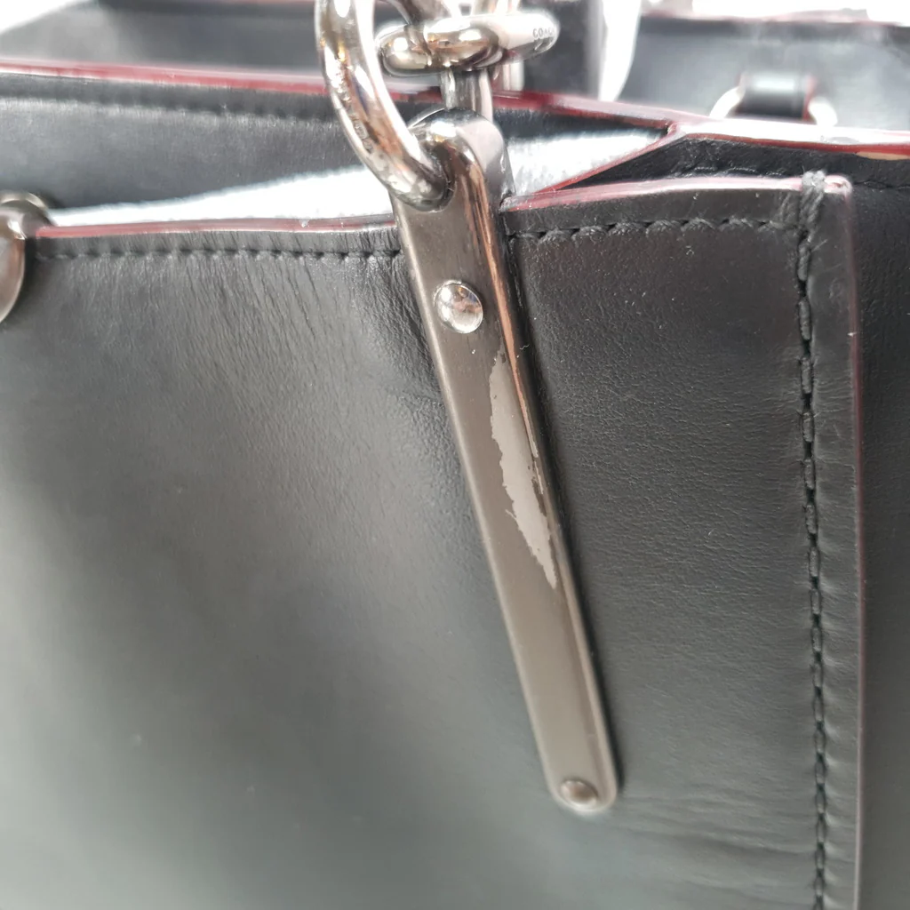Rare Coach Dreamer in Black Smooth Leather With Genuine Snakeskin Patchwork Detail - Image 9
