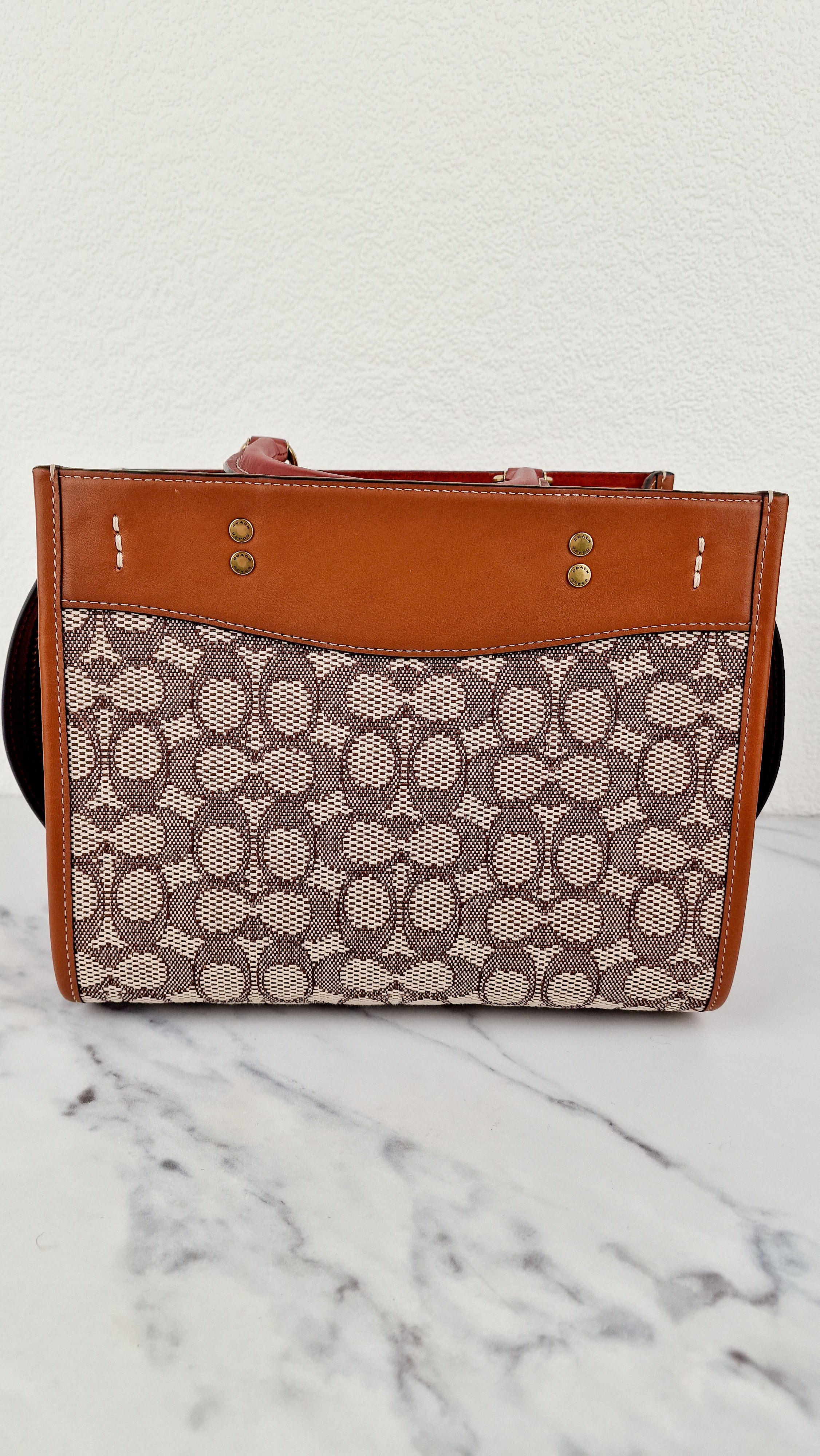 Coach Rogue 25 Signature Textile Jacquard with Embroidered Pink Elephants 1941 Handbag - Coach C6165 - Image 5