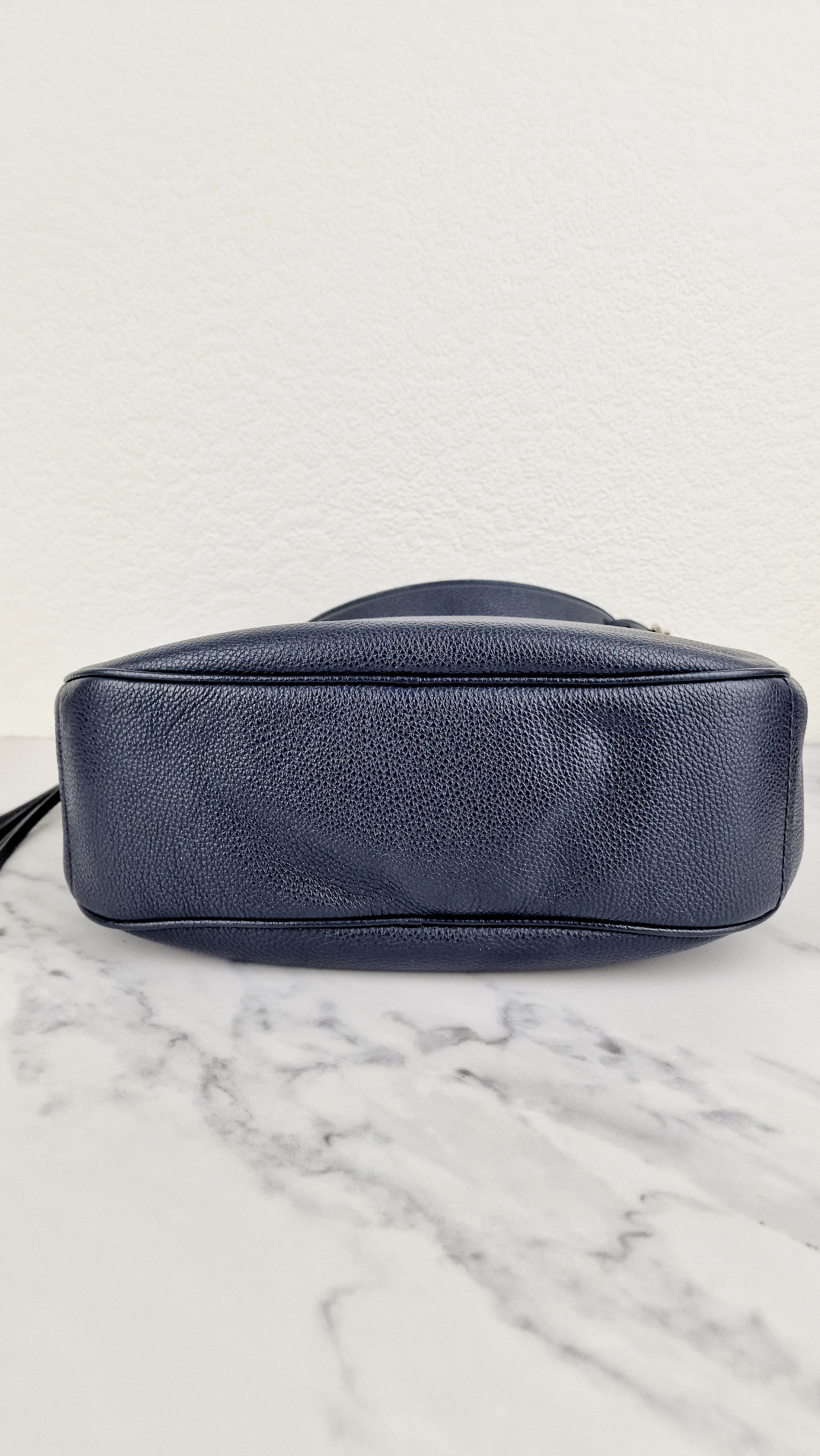 Coach Sutton Hobo Bag in Navy Blue Pebble Leather - Shoulder Bag - Coach 35593 - Image 11