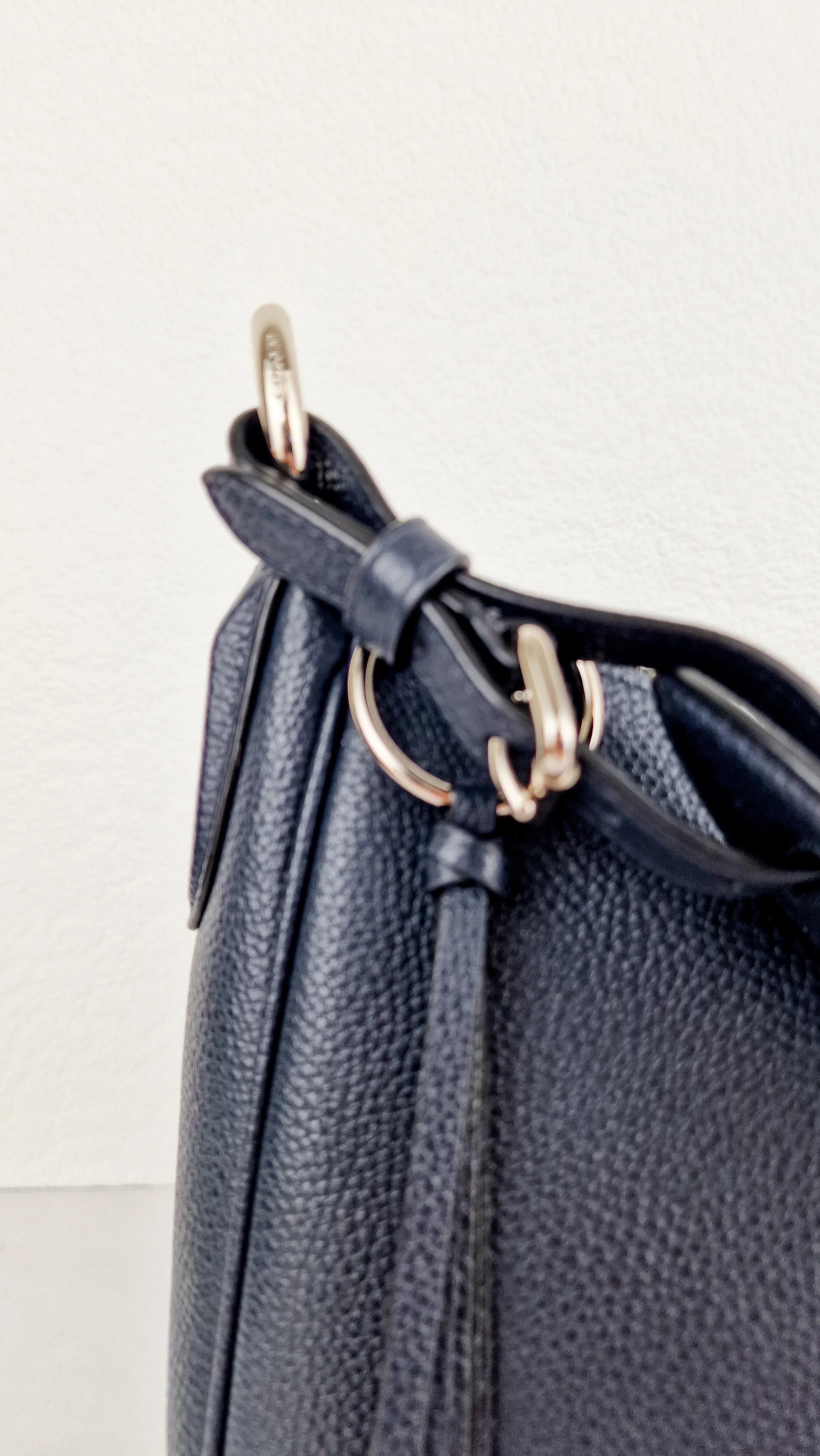 Coach Sutton Hobo Bag in Navy Blue Pebble Leather - Shoulder Bag - Coach 35593 - Image 3