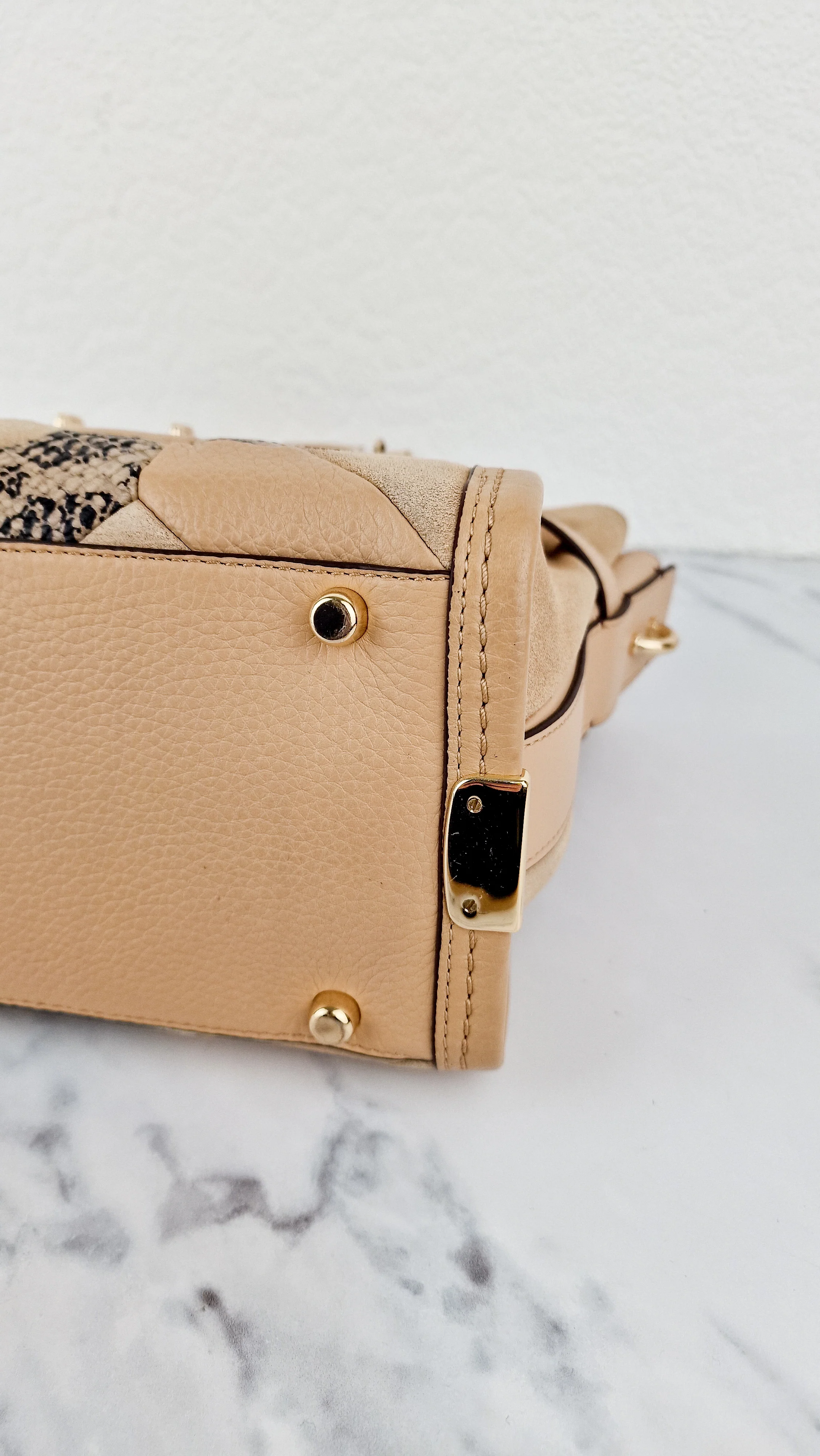 Coach Swagger 27 Patchwork Beechwood Patchwork & Snake Embossed Leather & Suede - Coach 37188 - Image 12