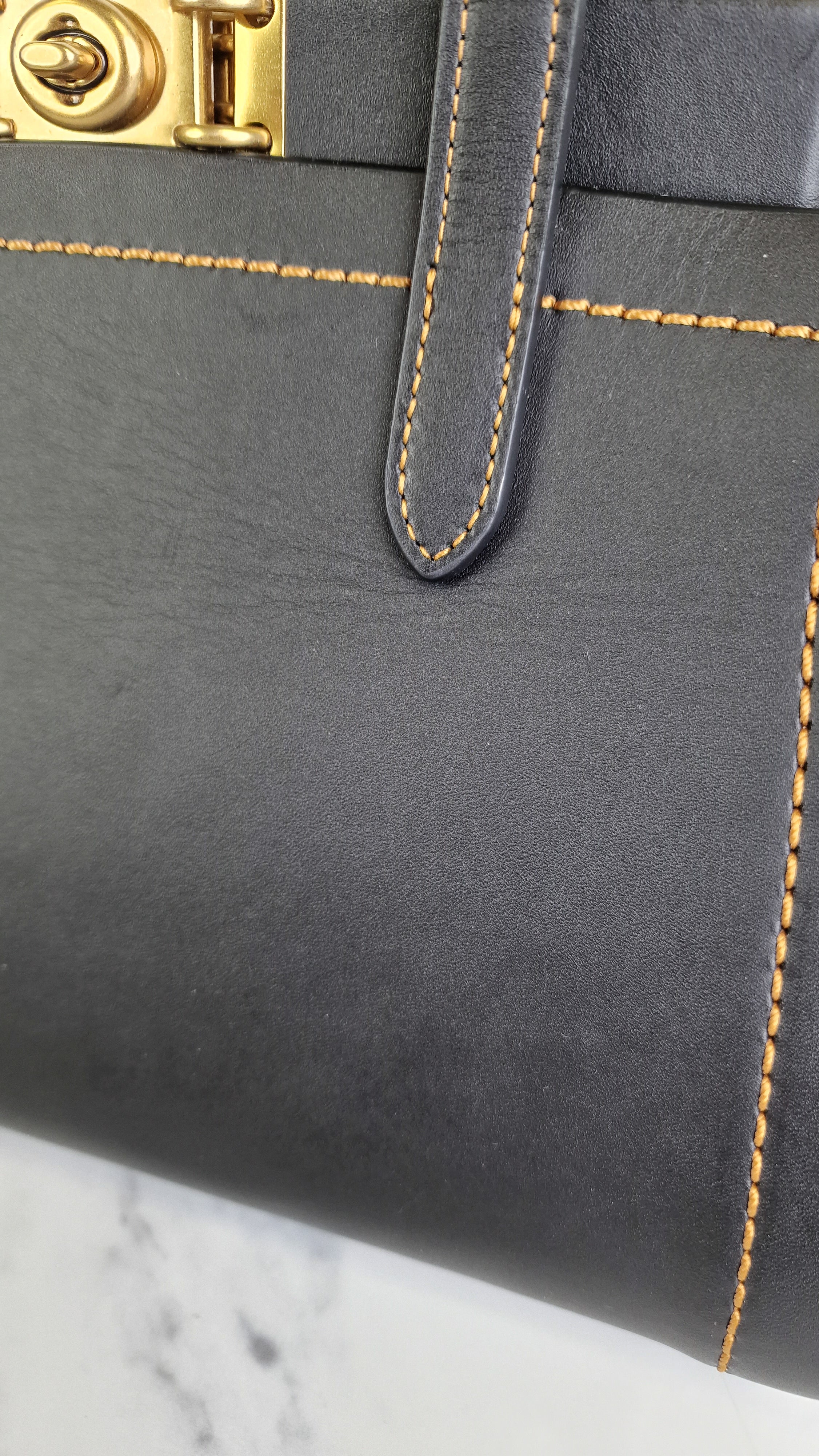 Coach 1941 Troupe Carryall in Black Smooth & Pebbled Leather - Handbag Tote Crossbody Bag - Coach 78159 - Image 3
