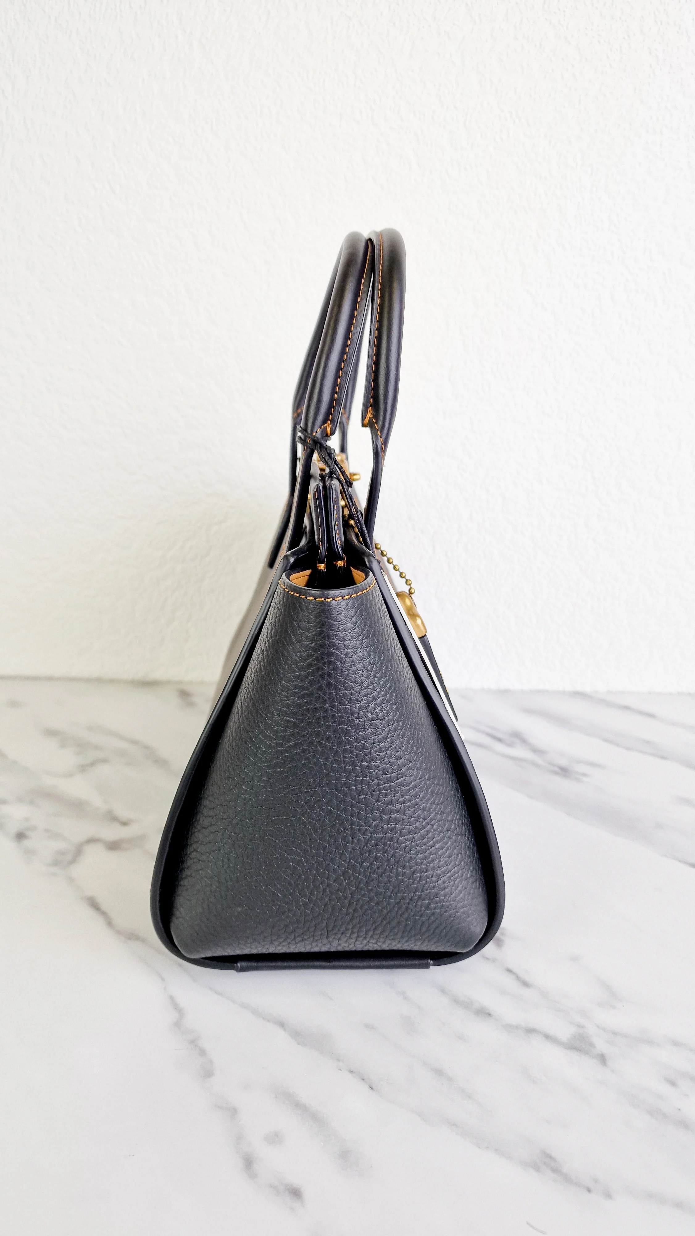 Coach 1941 Troupe Carryall in Black Smooth & Pebbled Leather - Handbag Tote Crossbody Bag - Coach 78159 - Image 8