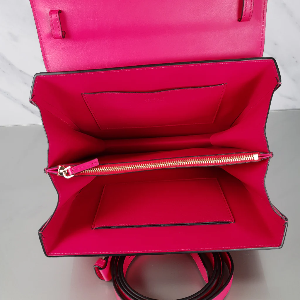 Versace DV One Pink & Red Handbag with Top Handle & Flower LIMITED EDITION - Image 10