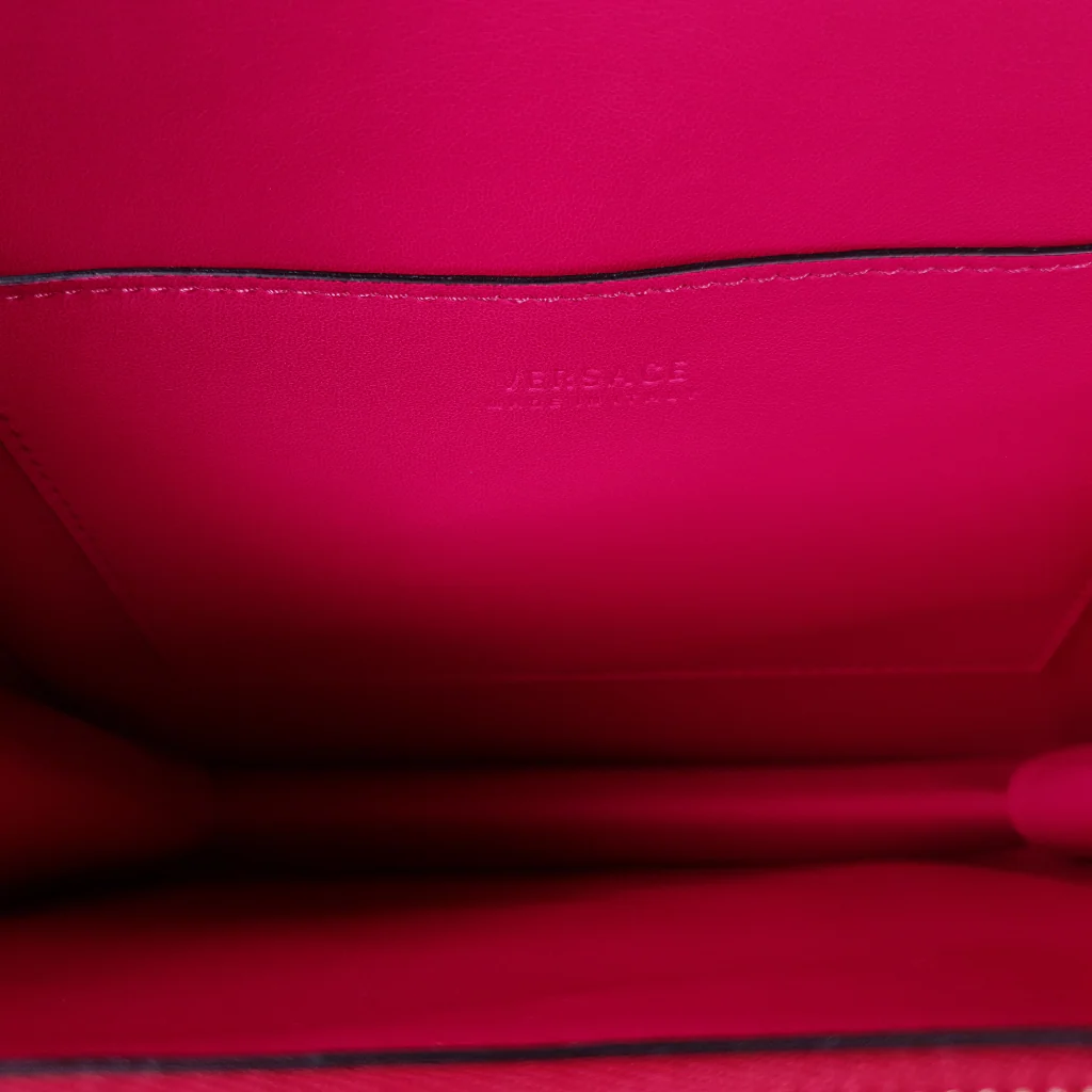 Versace DV One Pink & Red Handbag with Top Handle & Flower LIMITED EDITION - Image 11