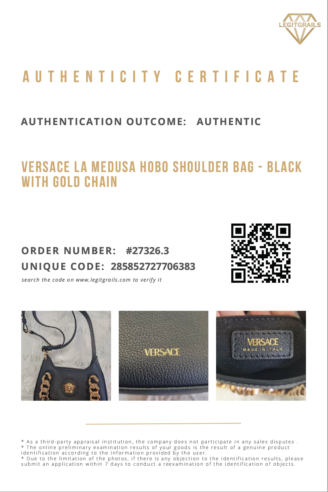 Versace La Medusa Hobo Bag in Black Calf Leather With Gold Chunky Chain & Medusa Head Curved - Image 18