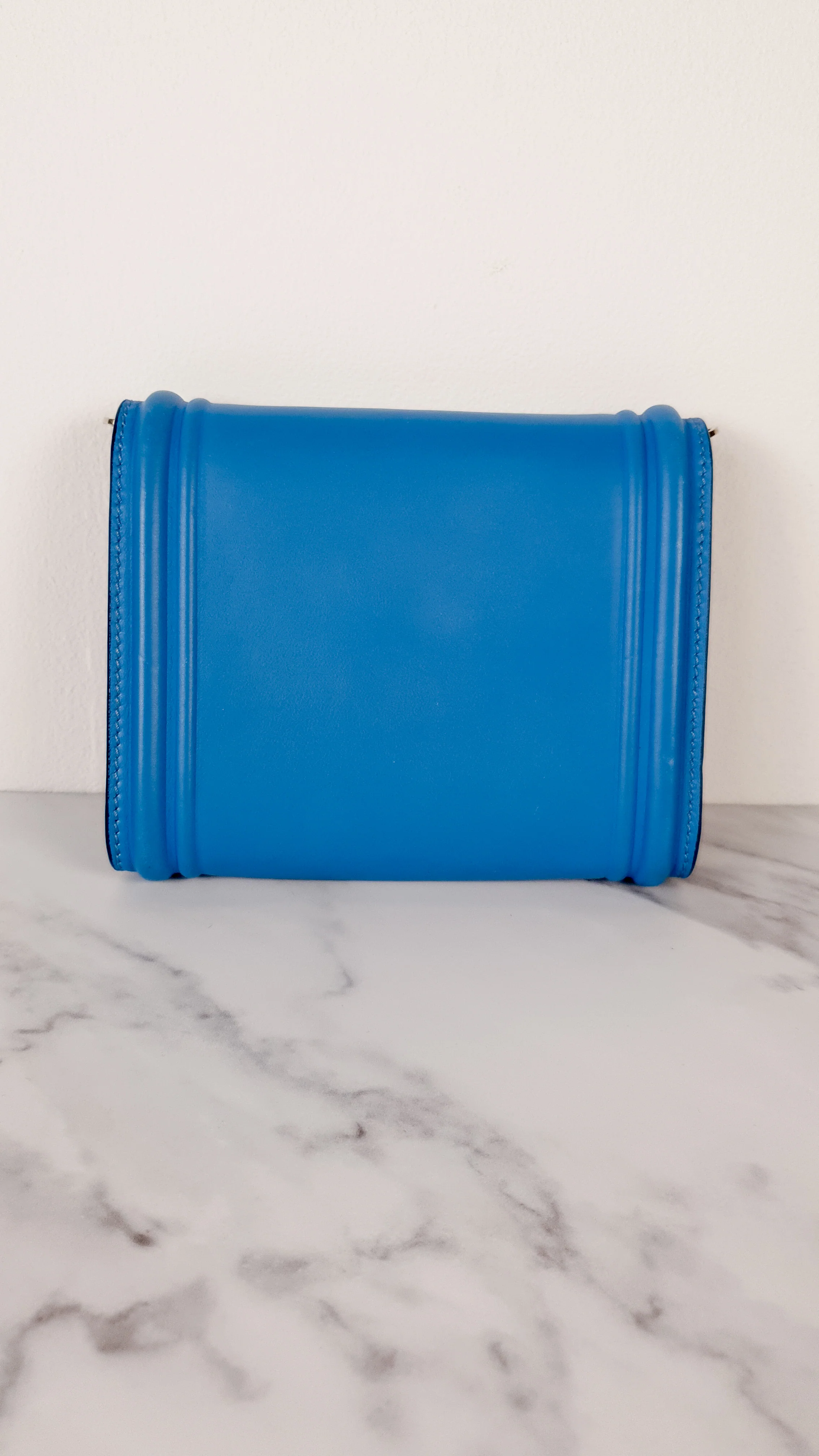 Versace Ryder Small Medusa Blue Crossbody Flap bag in Smooth Leather - Light Blue Clutch - Image 10