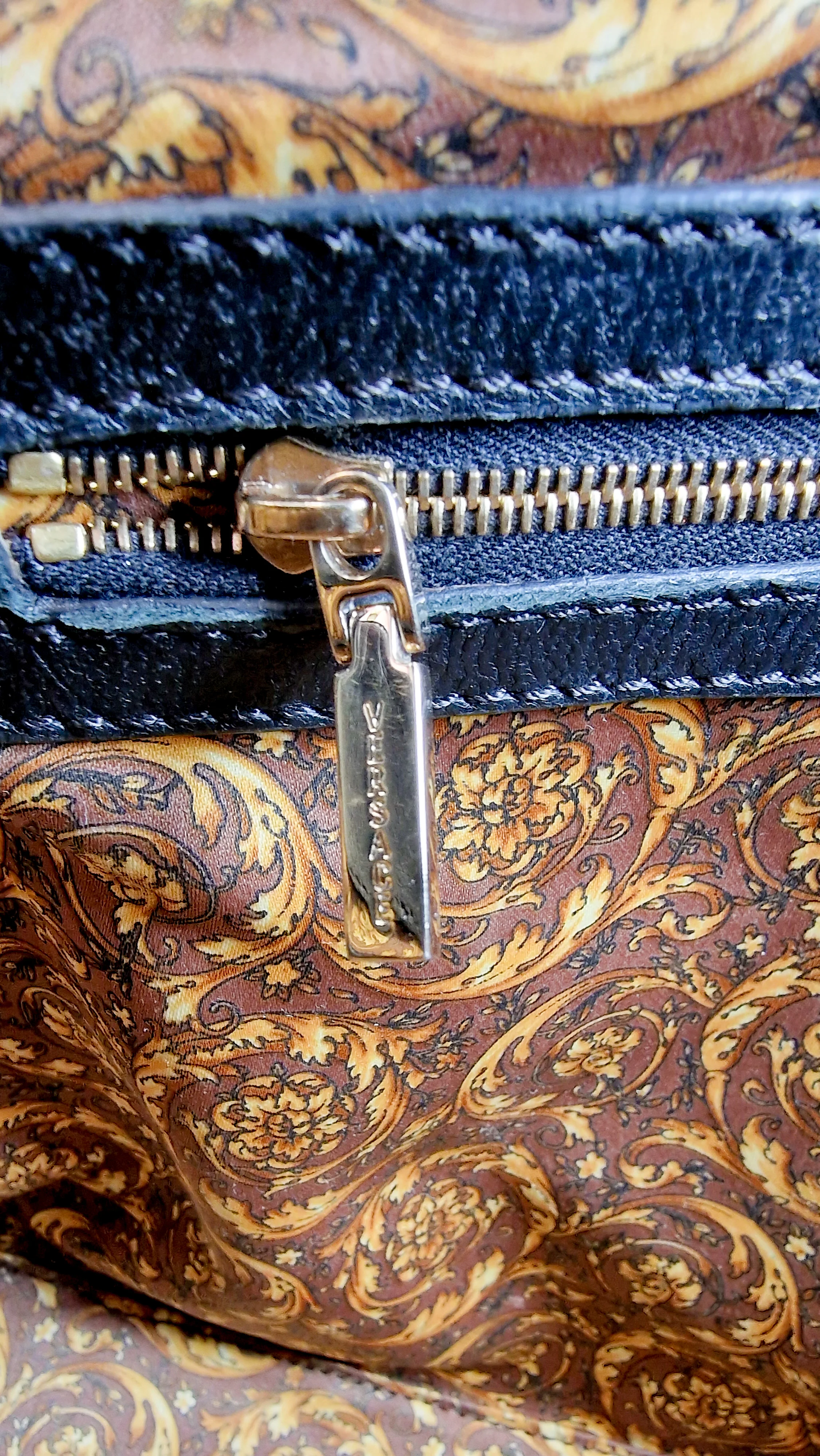 Versace Vanitas Altea Baroque Quilted Leather Black Handbag with Medusa Tassel - Image 17