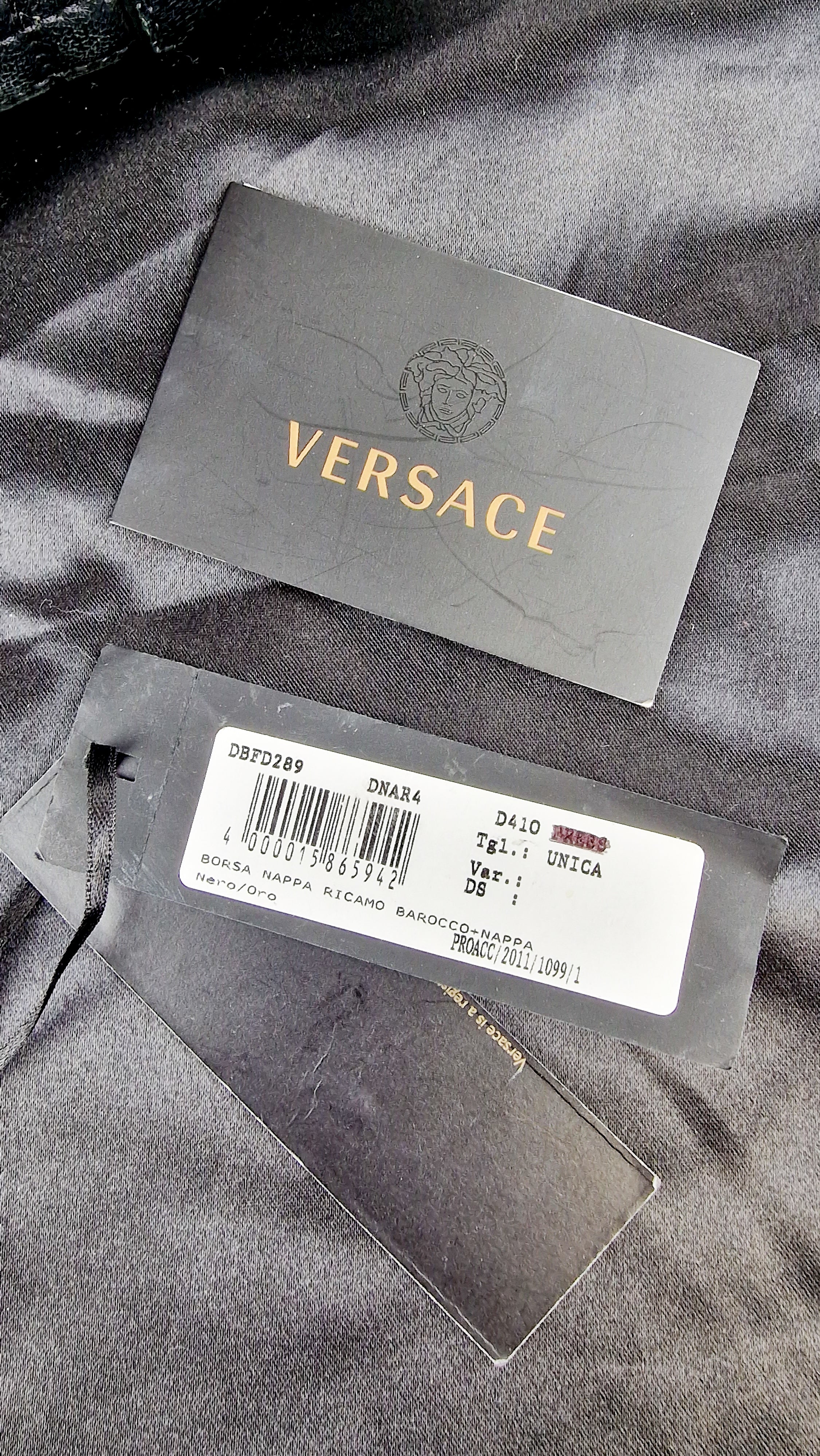 Versace Vanitas Altea Baroque Quilted Leather Black Handbag with Medusa Tassel - Image 21