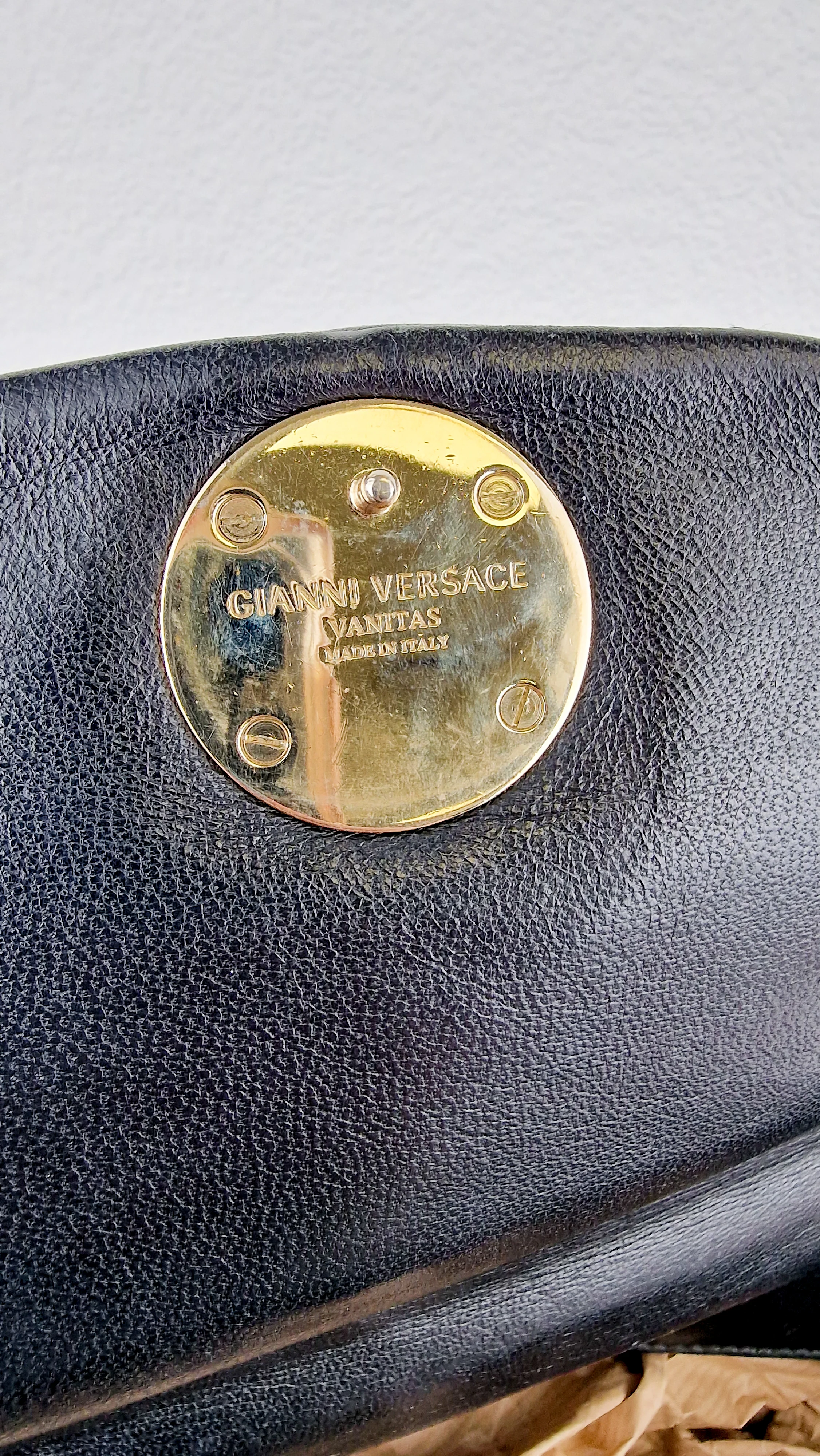 Versace Vanitas Altea Baroque Quilted Leather Black Handbag with Medusa Tassel - Image 22