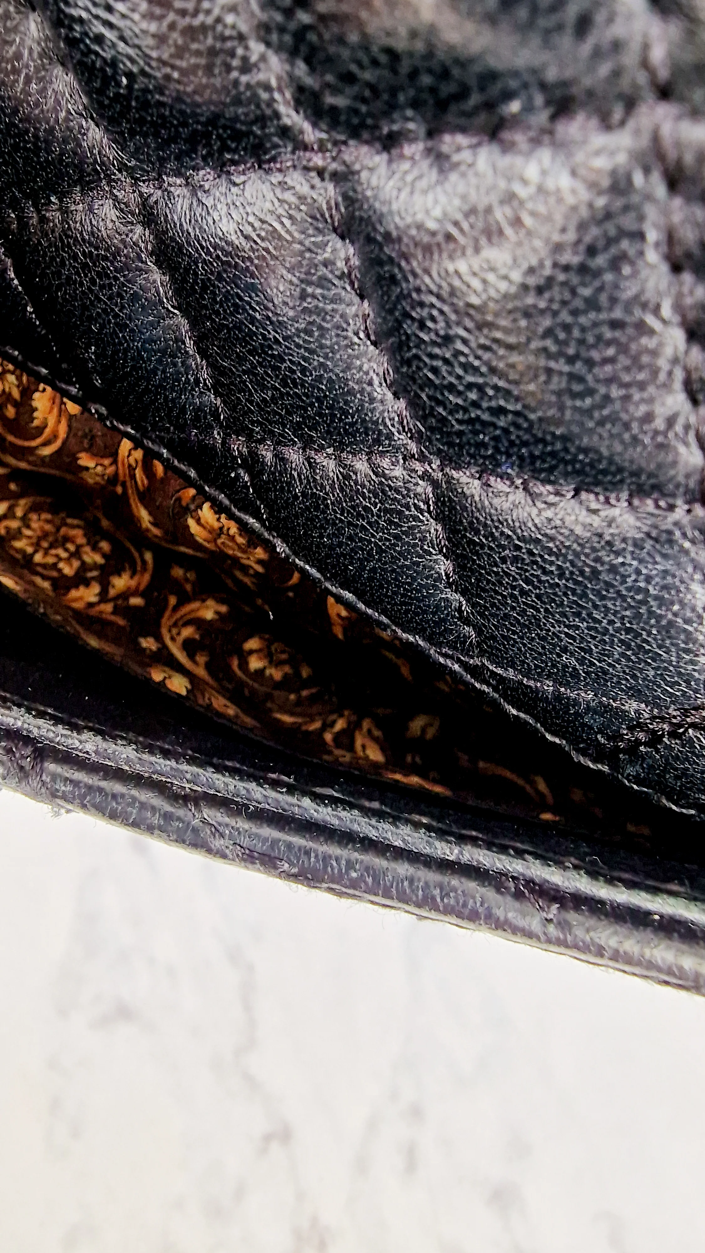 Versace Vanitas Altea Baroque Quilted Leather Black Handbag with Medusa Tassel - Image 8
