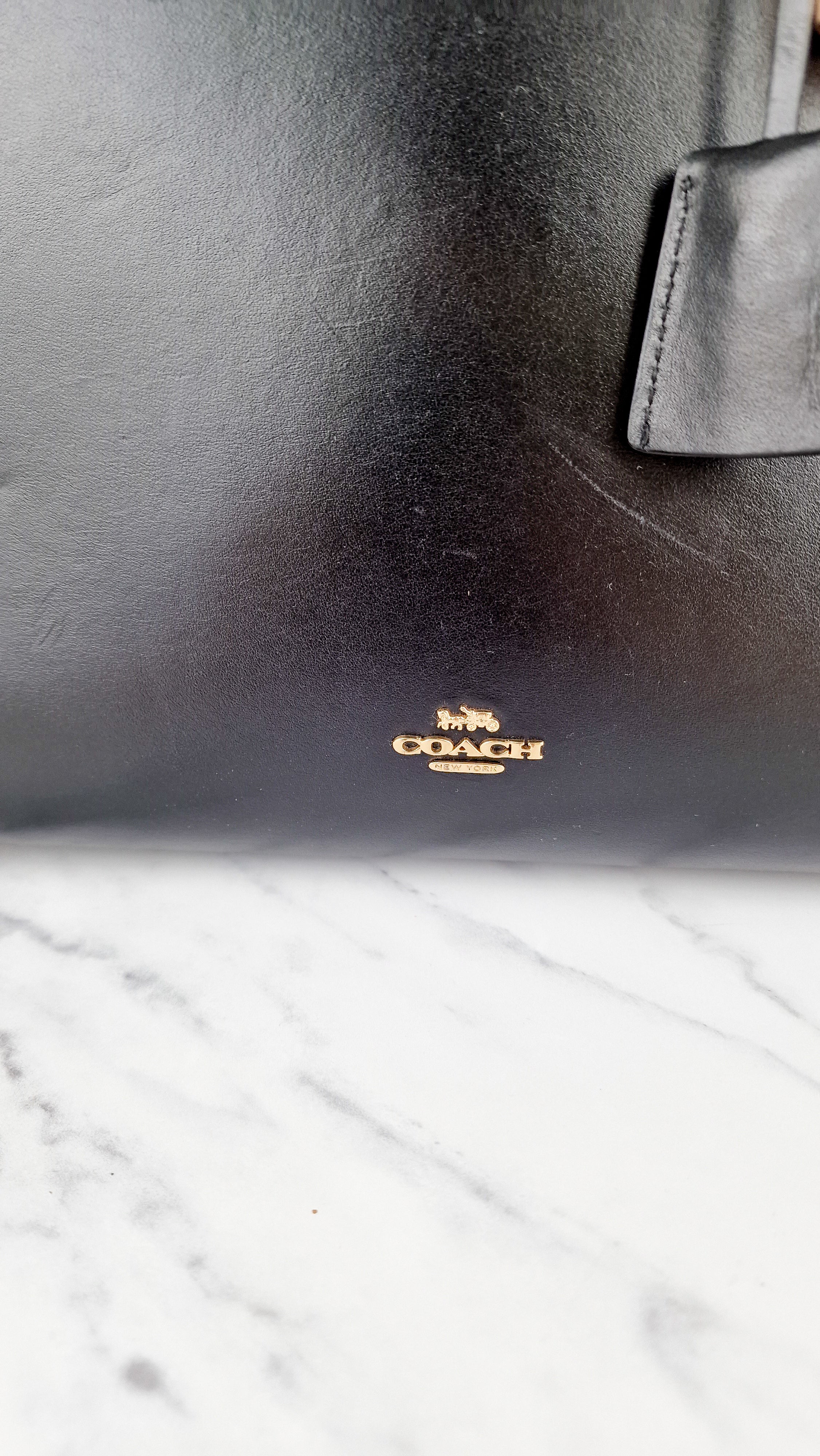 Coach Zoe Carryall Handbag in Smooth Black Leather - Coach F49500 - Image 3