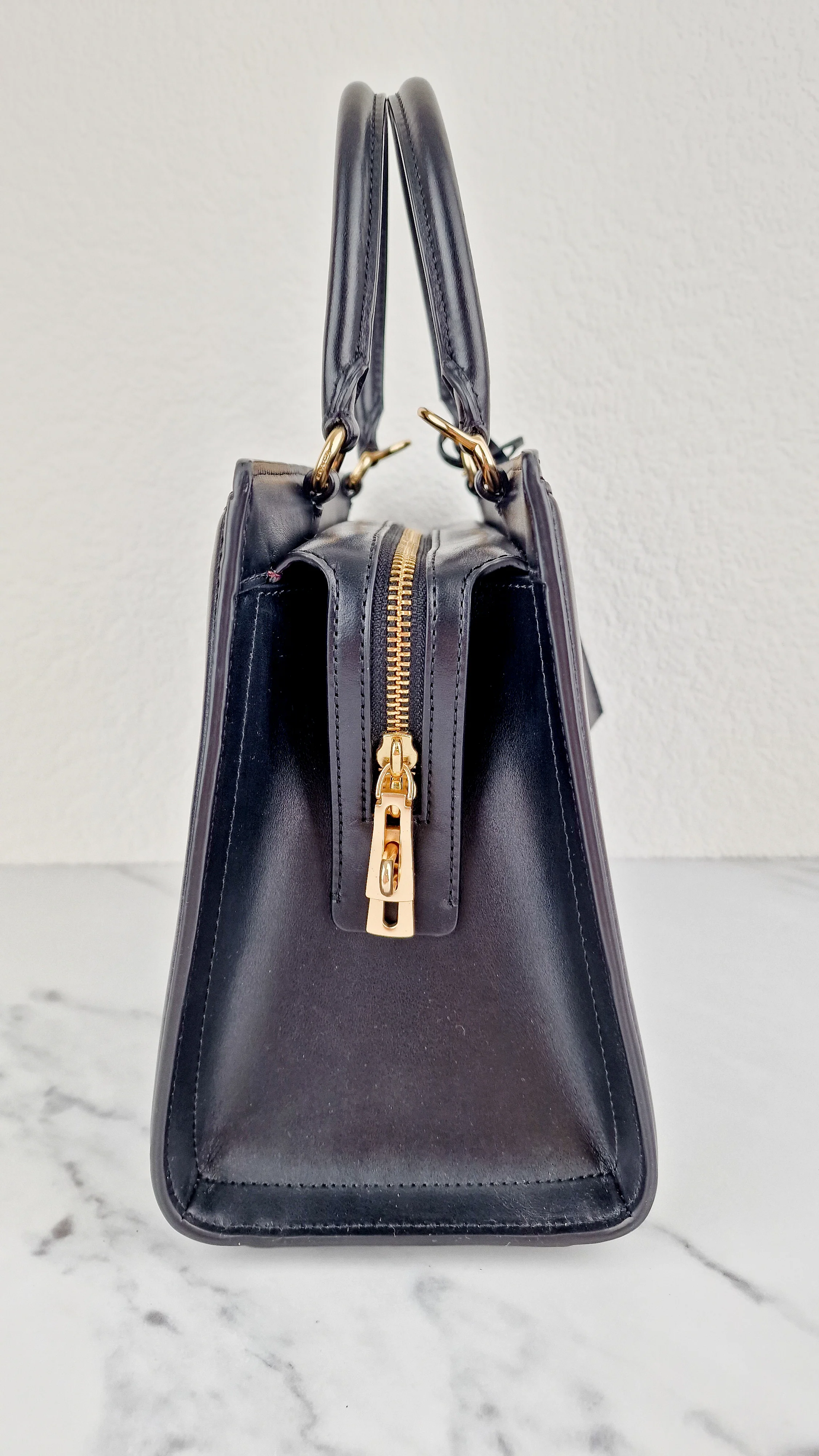 Coach Zoe Carryall Handbag in Smooth Black Leather - Coach F49500 - Image 7